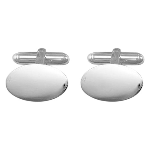 925 Sterling Silver Oval Cufflinks | ACL001