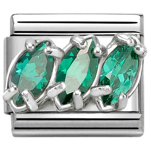 Nomination Composable Classic Charm | Silver | Green Trilogy