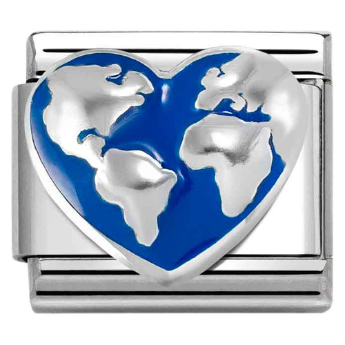 Nomination Composable Classic Charm | Silver | Heart Globe