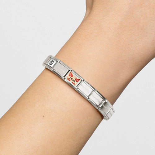 Nomination Composable Classic Charm | 9k Rose Gold | Red Butterfly Love