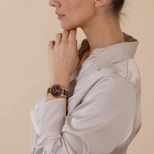 Rado Centrix Moonphase Watch | 12 Diamonds | 35mm | Swiss Quartz | Brown