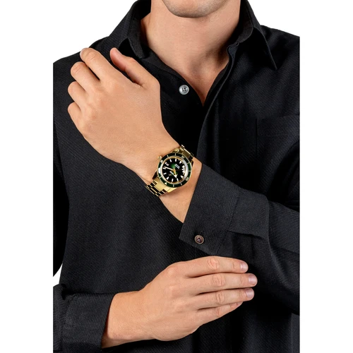 Rado Captain Cook Watch | 42mm | Swiss Automatic | Green | Yellow Gold Bracelet