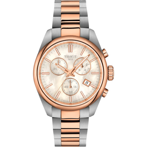 Tissot PR 100 Watch | Chronograph | 36mm | Swiss Quartz | Cream| Bracelet