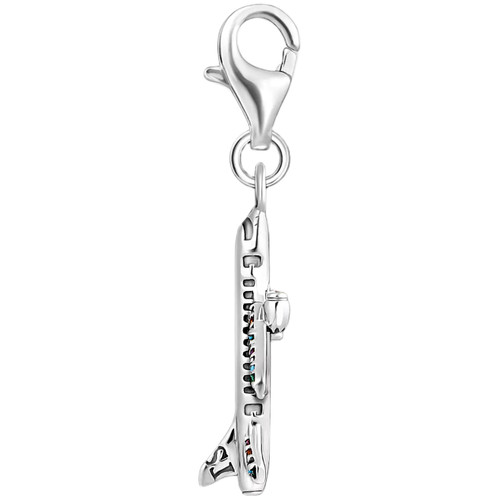 Thomas Sabo Multi Gem Aeroplane Charm | Sterling Silver