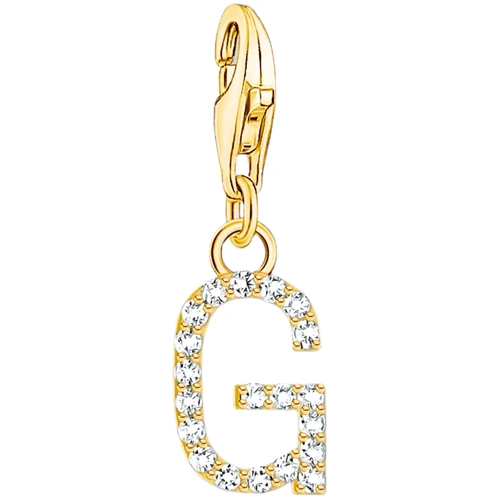 Thomas Sabo Letter G Charm | 18ct Yellow Gold Plated | Cubic Zirconia