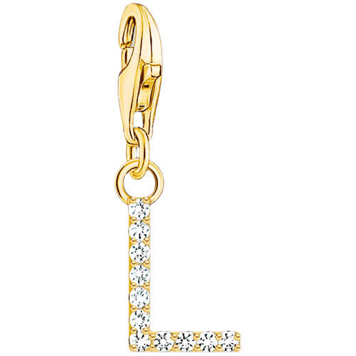 Thomas Sabo Letter L Charm | 18ct Yellow Gold Plated | Cubic Zirconia
