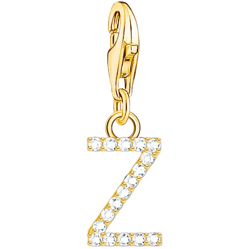 Thomas Sabo Letter Z Charm | 18ct Yellow Gold Plated | Cubic Zirconia