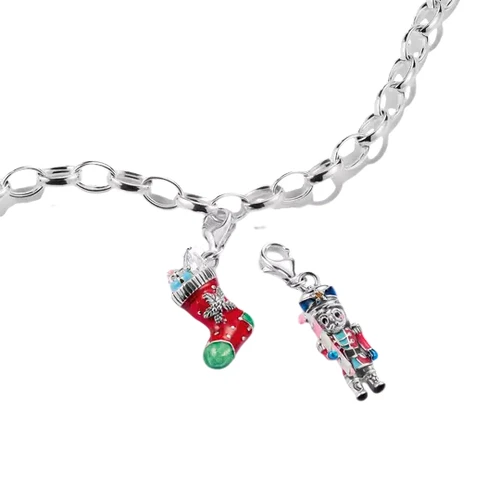Thomas Sabo Enamel C Stocking Charm | Sterling Silver
