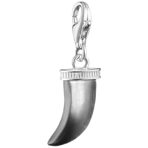 Thomas Sabo Tooth Charm | Sterling Silver | Obsidian | Black