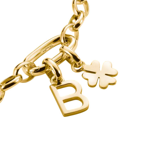 Thomas Sabo 4 Leaf Clover Connected Charm | 18ct Yellow Gold Plated