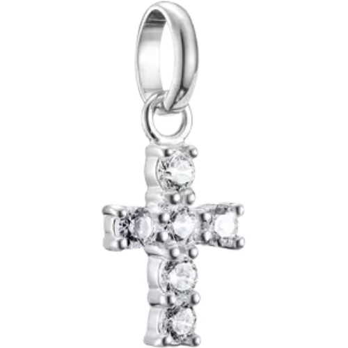 Thomas Sabo Cross Connected Charm | Sterling Silver | Cubic Zirconia