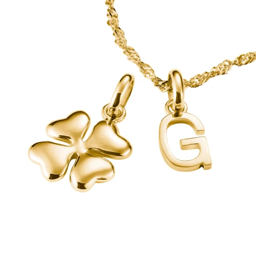 Thomas Sabo 4 Leaf Clover Connected Charm | 18ct Yellow Gold Plated | L