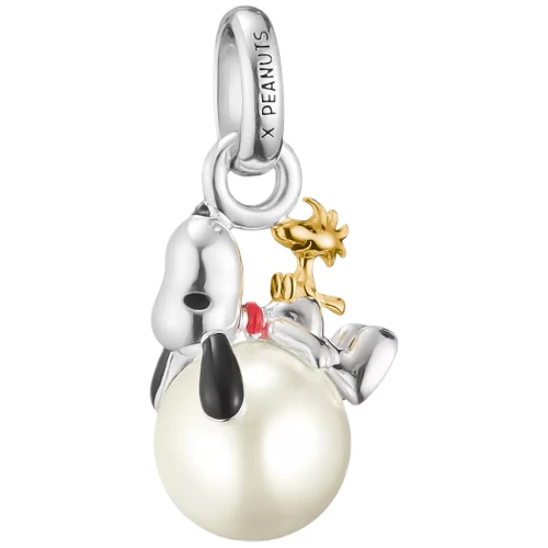Thomas Sabo Peanuts Snoopy Charm Pendant | Sterling Silver | Pearl