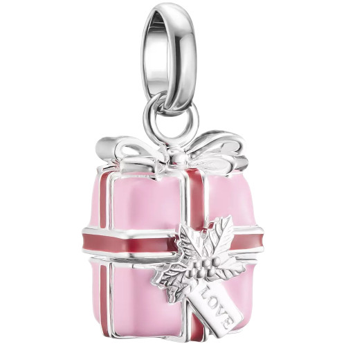 Thomas Sabo Pink Gift Charm Pendant | Sterling Silver