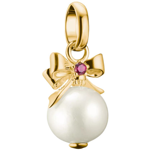 Thomas Sabo Pear with Bow Charm Pendant | 18ct Yellow Gold Plated