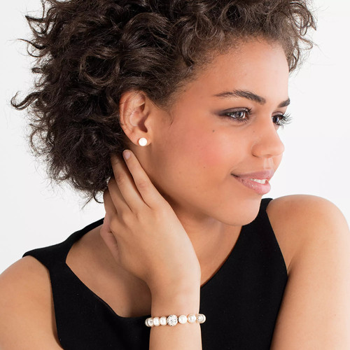 Thomas Sabo Stud Earrings | Sterling Silver | 8 mm | Pearl