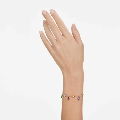 Swarovski Multicolour Imber Bracelet | Mixed Cut | Sterling Silver | 18K Gold Finish