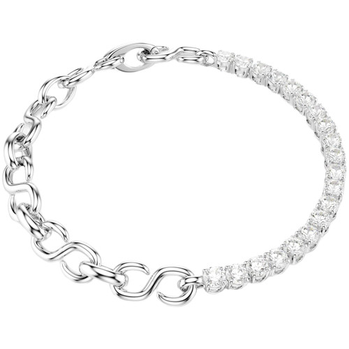 Swarovski White Matrix Bracelet | Round Cut | Rhodium Plated