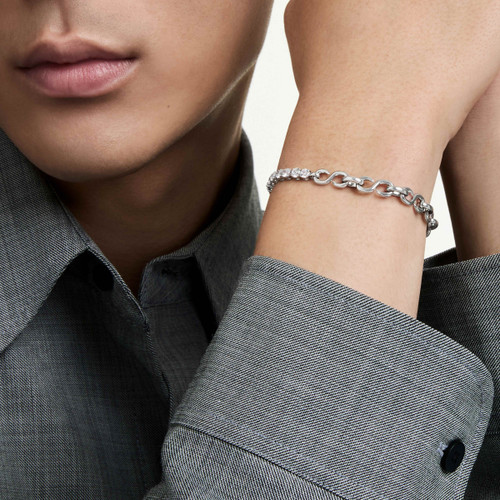 Swarovski White Matrix Bracelet | Round Cut | Rhodium Plated
