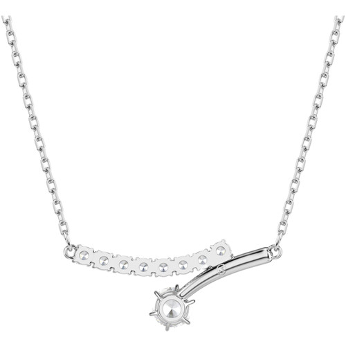 Swarovski White Matrix Necklace | Round Cut | Rhodium Plated