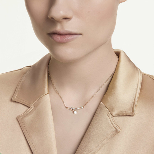 Swarovski White Matrix Necklace | Round Cut