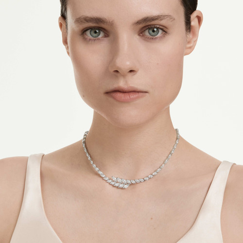 Swarovski White Mesmera Necklace | Marquise Cut | Rhodium Plated