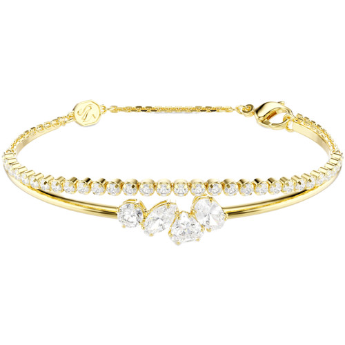Swarovski White Mesmera Bracelet | Mixed Cut | Sterling Silver | 18K Gold Finish