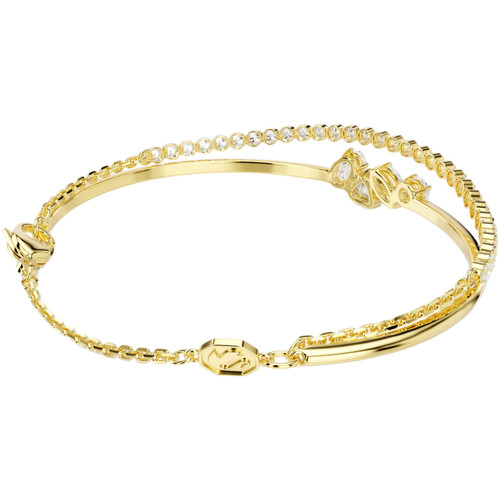 Swarovski White Mesmera Bracelet | Mixed Cut | Sterling Silver | 18K Gold Finish