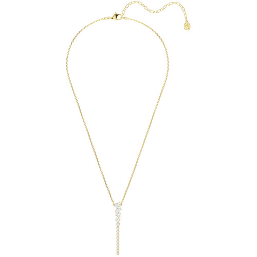 Swarovski White Mesmera Necklace | Mixed Cut | Sterling Silver | 18K Gold Finish