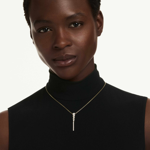 Swarovski White Mesmera Necklace | Mixed Cut | Sterling Silver | 18K Gold Finish