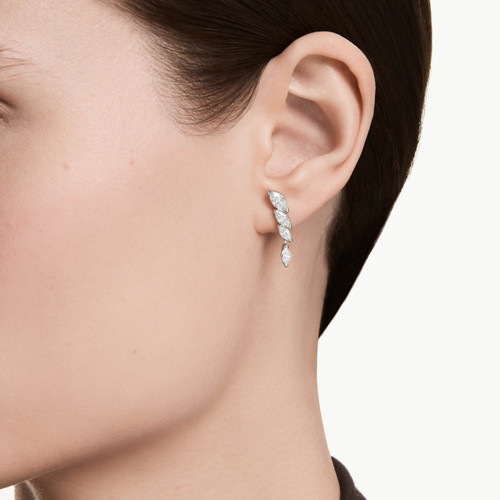 Swarovski White Mesmera Earrings | Marquise Cut | Rhodium Plated | Small