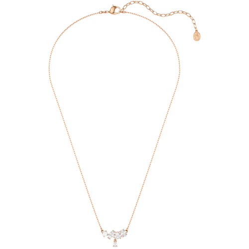 Swarovski White Mesmera Necklace | Mixed Cut | 18ct Rose Gold Finish