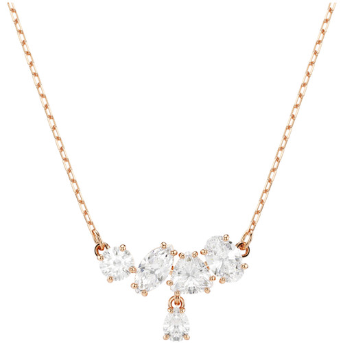 Swarovski White Mesmera Necklace | Mixed Cut | 18ct Rose Gold Finish