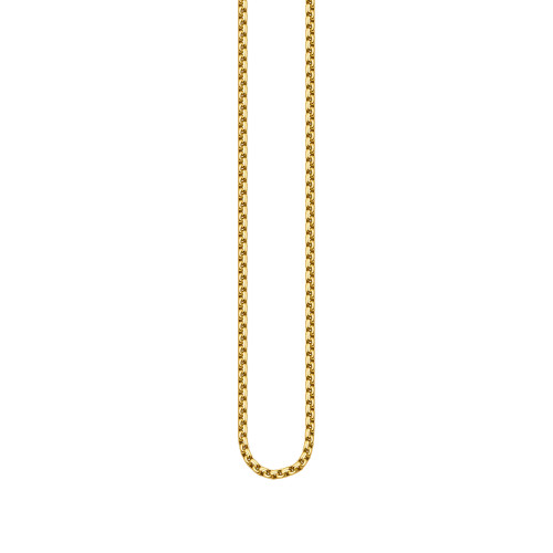 Thomas Sabo Ribbon Chain Necklace | 18ct Yellow Gold Plated | 60 cm