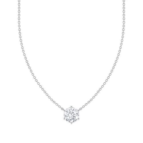Thomas Sabo 6 Claw Solitaire Necklace | Sterling Silver | Cubic Zirconia | 45 cm