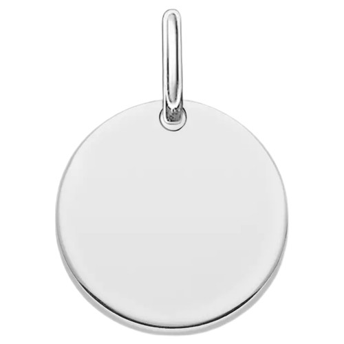 Thomas Sabo Love Coin Round Plain Pendant | Sterling Silver