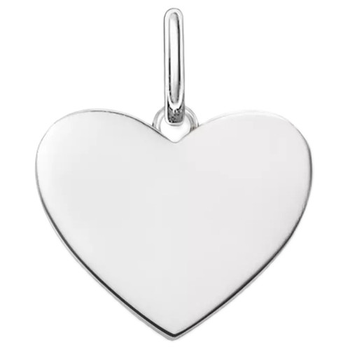 Thomas Sabo Love Coin Heart Plain Pendant | Sterling Silver