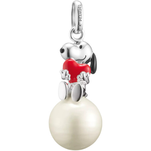Thomas Sabo Peanuts Snoopy Hugging Heart On Pendant | Sterling Silver | Pearl