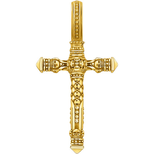 Thomas Sabo Small Rebel Cross Pendant | 18ct Yellow Gold Plated