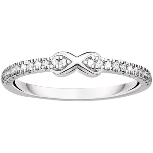 Thomas Sabo Band Infinity Ring | Sterling Silver | Cubic Zirconia | Size 50