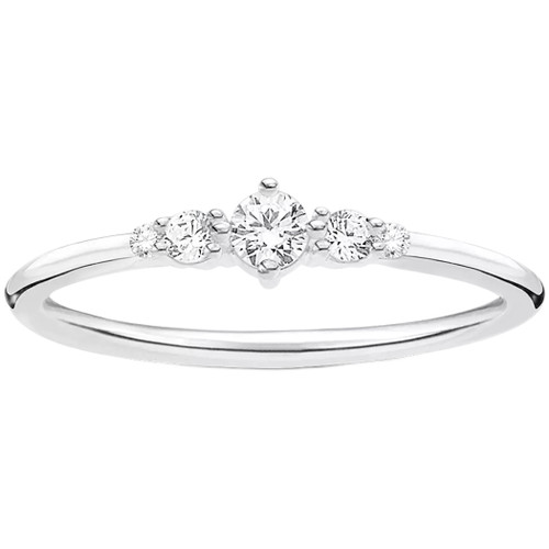 Thomas Sabo Solitaire Ring | Sterling Silver | Cubic Zirconia | Size 58