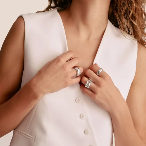 Thomas Sabo Braided Ring | Sterling Silver | Size 52