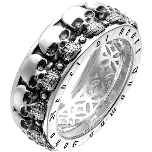 Thomas Sabo Rebel Skull Band Ring | Sterling Silver | Size 62