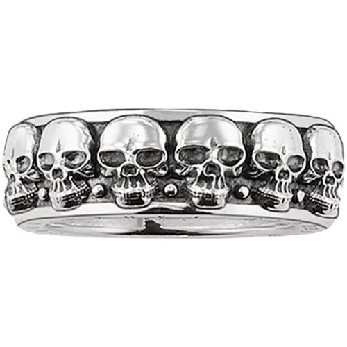 Thomas Sabo Rebel Skull Band Ring | Sterling Silver | Size 62