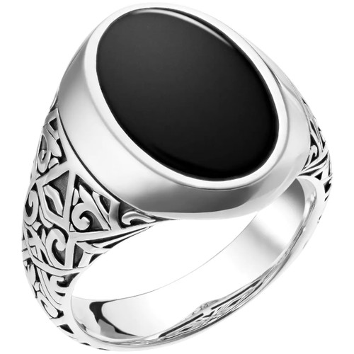 Thomas Sabo Rebel Ring | Sterling Silver | Size 60 | Onyx