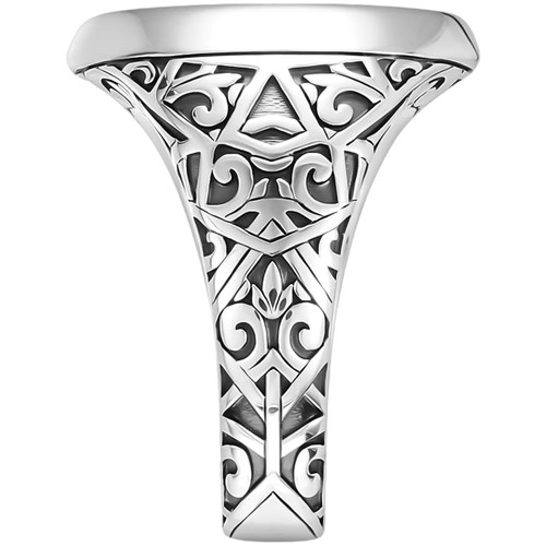 Thomas Sabo Rebel Ring | Sterling Silver | Size 60 | Onyx