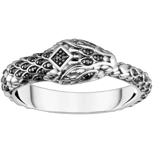 Thomas Sabo Rebel Snake Band Ring | Sterling Silver | Size 58