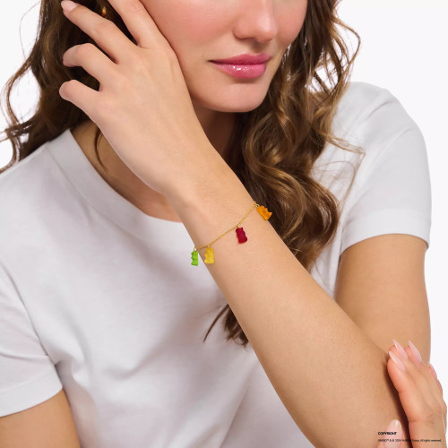 Thomas Sabo X Haribo Goldbear Multi Bracelet | 18ct Yellow Gold Plated | 19 cm