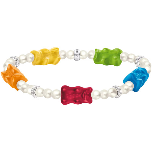 Thomas Sabo X Haribo Goldbear Multi Bracelet | Sterling Silver | Cubic Zirconia | Pearl | 19 cm