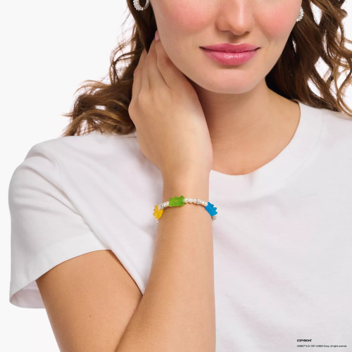 Thomas Sabo X Haribo Goldbear Multi Bracelet | Sterling Silver | Cubic Zirconia | Pearl | 19 cm